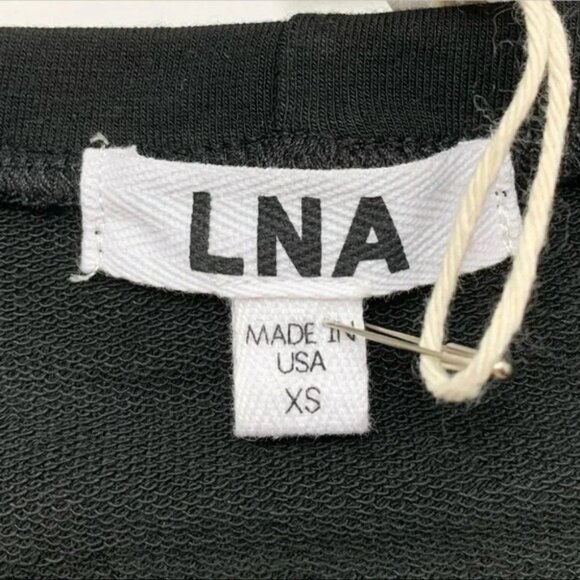 LNA Cardiff Dress Cut out High Low Hem T-Shirt Asymmetrical hem Black Size XS - Picture 13 of 16